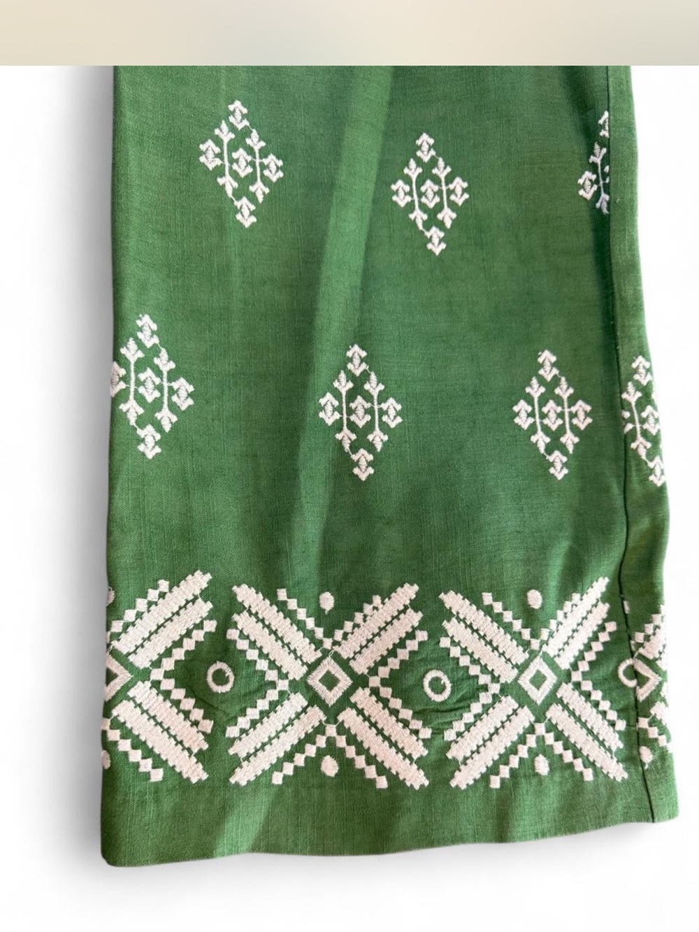 Haute Hippie Green Wide-Leg Embroidered Pants size 4 - Picture 3 of 8